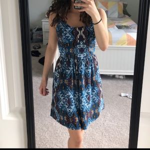Blue Patterned Dress